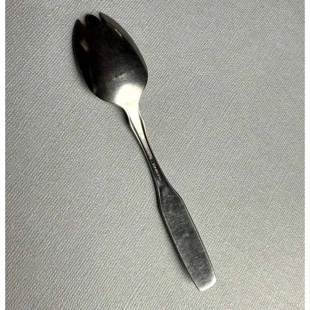 VTG Community Stainless engraved JENNA Baby Spoon Spork 5-in